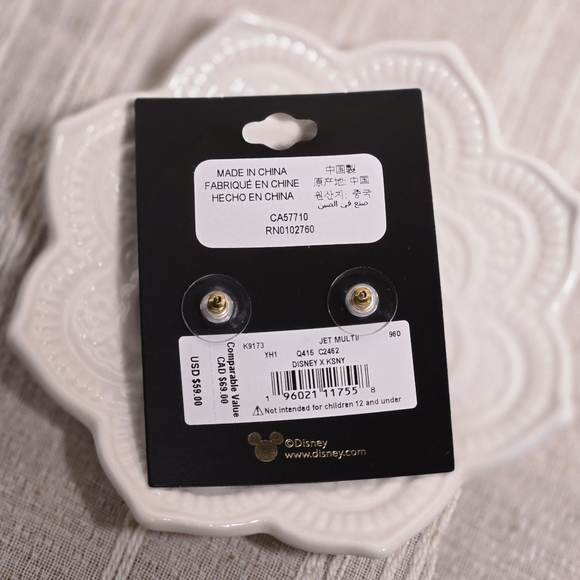 Kate Spade Disney Minnie Goldtone Earrings NWT Retail $59 - Picture 2 of 2